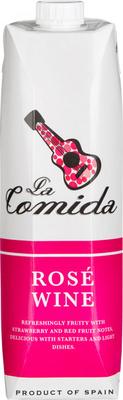 Вино розовое сухое «La Comida Rose (Tetra Pak)»