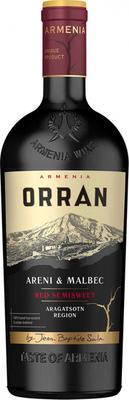 Вино красное полусладкое «Orran Areni & Malbec Semisweet» 2020 г.