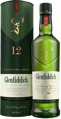 Виски шотландский «Glenfiddich 12 Years Old, 0.7 л» в тубе