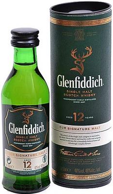 Виски шотландский «Glenfiddich 12 Years Old, 0.05 л» в тубе