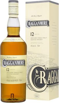 Виски шотландский «Cragganmore 12 Years Old, 0.75 л» в подарочной упаковке