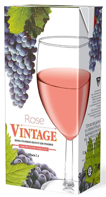 Вино столовое розовое полусухое «Vintage Rose (Tetra Pak)»