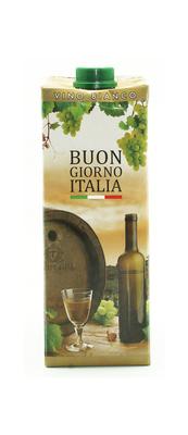 Вино столовое белое полусладкое «Buon Giorno Italia (Tetra Pak)»
