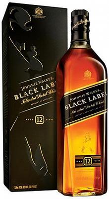 Виски шотландский «Johnnie Walker Black Label, 0.7 л» в подарочной упаковке