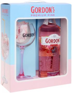 Напиток спиртной «Gordon's Premium Pink» в подарочной упаковке с бокалом