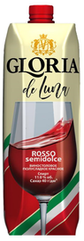Вино столовое красное полусладкое «Gloria de Luna Red Semi Sweet (Tetra Pak)»