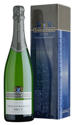 Вино игристое белое брют «Cremant de Bourgogne Brut» в подарочной упаковке