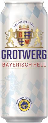 Пиво «Grotwerg Bayerisch Hell» в жестяной банке