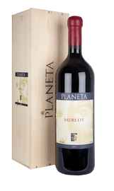 Вино красное сухое «Merlot Planeta» 2008 г., в деревянной коробке