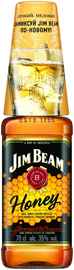Напиток спиртной «Jim Beam Honey» со стаканом