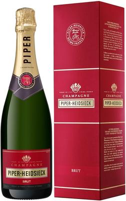 Шампанское белое брют «Piper-Heidsieck Brut, 0.75 л» в подарочной упаковке