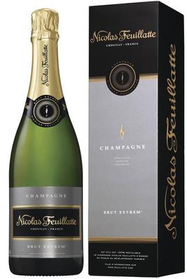 Шампанское белое полусухое «Nicolas Feuillatte Brut Extrem» в подарочной упаковке