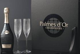 Шампанское белое брют «Nicolas Feuillatte Palmes D'Or Brut» 1999 г.,  в подарочной упаковке с 2 бокалами