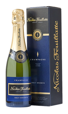 Шампанское белое брют «Nicolas Feuillatte Brut Reserve, 0.375 л» в подарочной упаковке