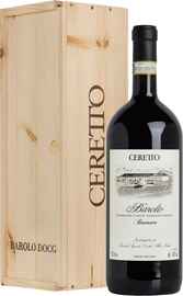 Вино красное сухое «Ceretto Barolo Brunate» 2015 г., в деревянной подарочной упаковке