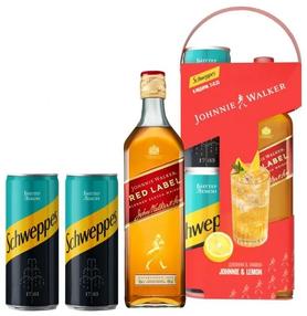 Виски шотландский «Johnnie Walker Red Label» + 2 банки Schweppes Bitter Lemon сильногазированный