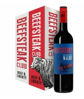 Вино столовое красное полусухое «Beefsteak Club Beef & Liberty Malbec Vin De France» в подарочной упаковке