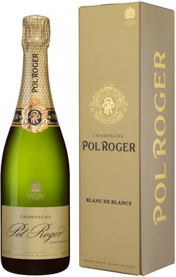 Шампанское белое брют «Pol Roger Blanc de Blancs Vintage» 2013 г., в подарочной упаковке