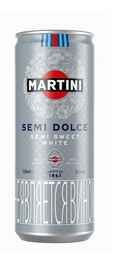 Напиток газированный белый сладкий «Martini Semi Dolce» в жестяной банке