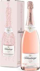 Вино игристое розовое брют «Schlumberger Rose Brut Klassik» в подарочной упаковке