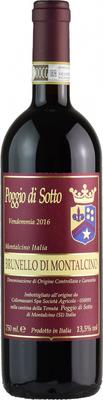 Вино красное сухое «Poggio di Sotto Brunello di Montalcino» 2016 г.