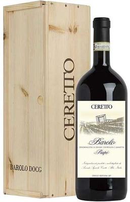 Вино красное сухое «Ceretto Barolo Prapo» 2016 г., в деревянной подарочной упаковке