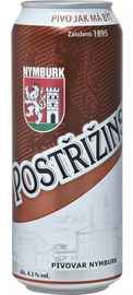 Пиво «Postrizinske Tmavy Lezak» в жестяной банке