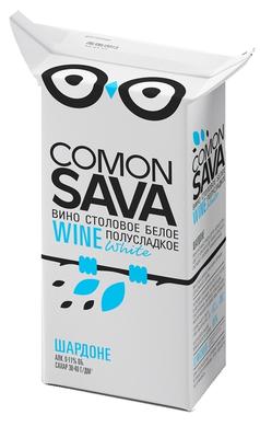 Вино столовое белое полусладкое «Comon Sava Shardonnay»