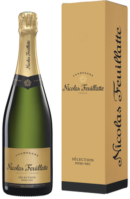 Шампанское белое полусухое «Nicolas Feuillatte Demi-Sec Selection» в подарочной упаковке