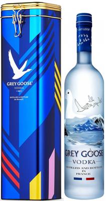 Водка «Grey Goose, 0.75 л» в металлической подарочной упаковке