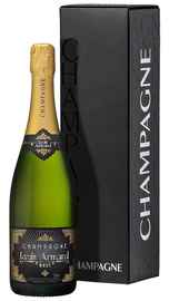 Шампанское белое брют «Louis Armand Brut» в подарочной упаковке