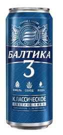 Пиво «Балтика №3 Классическое, 0.9 л» в жестяной банке
