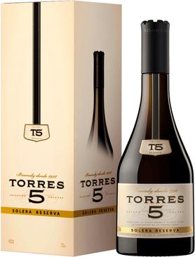 Бренди «Torres 5 Solera Reserva» в подарочной упаковке