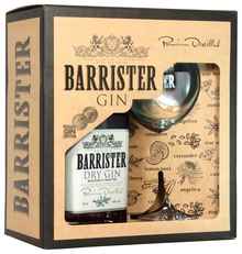 Джин «Barrister Dry Gin» в подарочной упаковке с бокалом