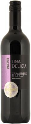 Вино красное сухое «Una Delicia Carmenere» 2020 г.