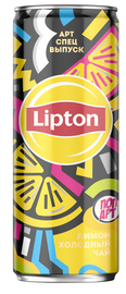 Чайный напиток «Lipton Ice Tea Lemon» в жестяной банке