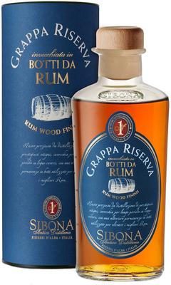 Граппа «Grappa Sibona Riserva Rum Wood Finish» в тубе