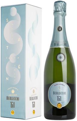 Вино игристое белое брют «61 Franciacorta Saten» в подарочной упаковке