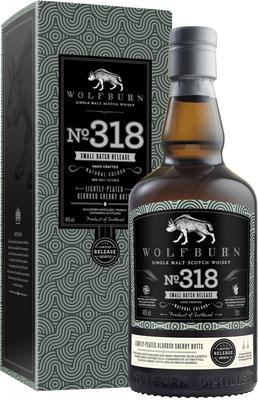 Виски шотландский «Wolfburn Small Batch №318» в подарочной упаковке