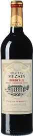 Вино красное сухое «Chateau Mezain Bordeaux» 2020 г.