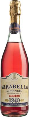 Вино игристое розовое полусладкое «Mirabello Lambrusco Rosato» 2020 г.