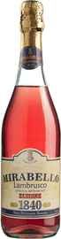 Вино игристое розовое полусладкое «Mirabello Lambrusco Rosato» 2020 г.