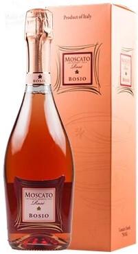 Вино игристое розовое сладкое «Bosio Moscato Spumante Rose» 2021 г., в подарочной упаковке