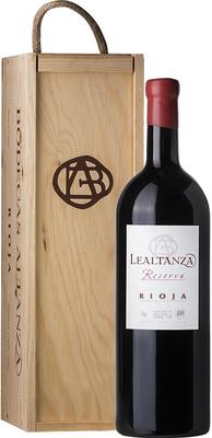 Вино красное сухое «Bodegas Altanza Lealtanza Reserva, 1.5 л» 2014 г., в деревянной коробке