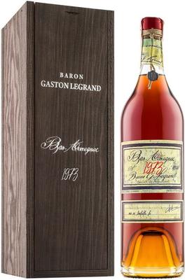 Арманьяк «Baron G. Legrand 1973 Bas Armagnac, 2 л» в деревянной подарочной упаковке