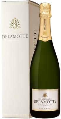 Шампанское белое брют «Delamotte Brut Blanc de Blancs, 0.75 л» в подарочной упаковке