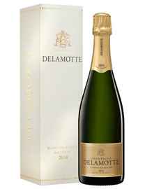 Шампанское белое брют «Delamotte Brut Blanc de Blancs» 2014 г., в подарочной упаковке