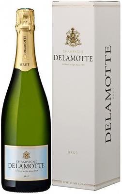 Шампанское белое брют «Delamotte Brut, 0.75 л» в подарочной упаковке