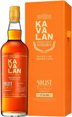 Виски тайваньский «Kavalan Solist Brandy Single Cask Strength» в подарочной упаковке