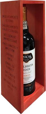 Портвейн красный сладкий «Pocas Colheita Porto» 2001 г., в деревянной коробке